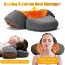 Elektrische Neck Massager Kissen Zervikale Bahre Heizung Vibration Massage Zurück Traktion Orthopädische Schlaf Kissen Unterstützung