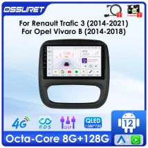 Android per Opel Vivaro B 2014 2015 2016-2020 2021 Renault Trafic 3 Lettore video multimediale Auto