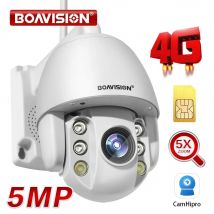 5MP 2MP SIM Karte 3G 4G Wireless Mini PTZ Dome Kamera AI menschliches Auto Tracking Außen 5X Zoom