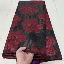Afrikanische Nigerian Hochwertige Tüll Spitze Stoff Organza Stickerei Guipure für Party Hochzeit Kleid 5Yard Kleid Jacquard YXZ176