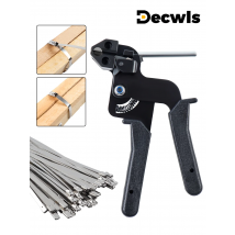 Self-locking Cable Ties Plier with 150pcs Tie High-efficiency Fastening Strap Cutting Tool Automatic Cable Zip Tensioning Tool