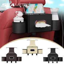 Seametal Autos itz lehne Aufbewahrung sbox multifunktion ale Getränke halter Telefonst änder Tissue Box Haken 5 in 1 Rücksitz hängende Organizer Box
