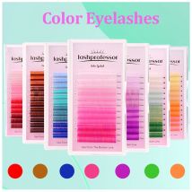 Farbige klassische Wimpern Hochwertige falsche Wimpern Natürliche weiche lila rosa braun blau gelbe Wimpernverlängerung für farbige Wimpern