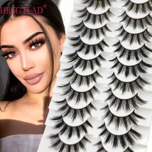 HBZGTL10Pairs Wimpern Natürliche Nerz Falsche Wimpern Dramatische Volumen Gefälschte Wimpern Verlängerung Faux Cils Großhandel Make-Up-Tool CL06