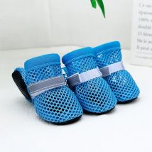 4-teilige Hundeschuhe – rutschfeste, atmungsaktive und verschleißfeste Stiefel für kleine/mittlere Haustiere (Welpenfußschutz)