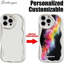 Personalisierte anpassbare DIY-Fotos-Coque für iPhone 17 Air 16 Pro Max 16e 15 Plus 14 13 Mini 12 11 X S XR SE 2022 Hüllen