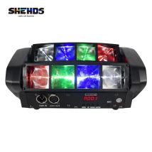 SHEHDS Mini LED Spinne Licht 8x6W RGBW Bar Strahl Moving Head Lichter Für DJ Disco Party musik Beruf