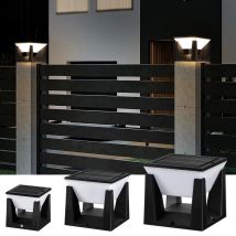 Outdoor Solar Post Licht Solar Säule Lichter Moderne LED Zaun Deck Kappe Lampe IP65 Wasserdicht Landschaft Säule Beleuchtung für Flache
