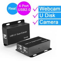 Real USB 2.0 Super Extender 50M Prolong Over CAT6 Cable 4 Port USB HUB Extension for Webcam Camera Printer U Disc Keyboard Mouse
