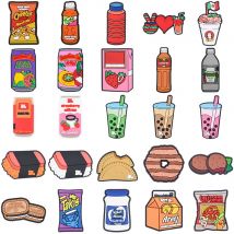 Food Shoe Decoration Drink Shoes Charms  Accessories for Bracelets  Kids Girl Boys Wen Women X-mas Party Gifts