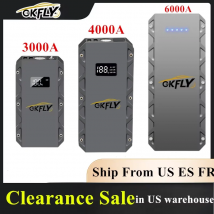 GKFLY 3000A 4000A 6000A Samochodowy Rozrusznik Akumulatorowy Power Bank Przenośny Urządzenie Rozruchowe 12V Booster Akumulatora Samochodowego do 10.0L 8.0L