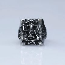 2022 NEW Men's 316L stainless-steel rings Vintage Devil Skull ring Punk Rock drop shipping FASHION Jewelry Gift free shipping