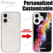 Personalisierte anpassbare DIY-Fotos-Coque für iPhone 17 Air 16 Pro 16e 15 14 Plus 13 12 Mini 11 Xs Max XR SE 2022 Hüllen