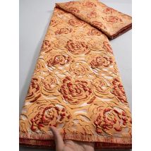 Kalume nigerian ischen Brokat Spitze Stoff weiche afrikanische Jacquard Spitze Französisch vergoldete Spitze Stoff für DIY nähen Party Kleid Stoff f3794