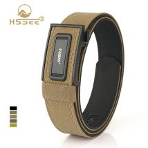 HSSEE echte taktische Waffen gürtel für Männer mattschwarz Metall automatische Schnalle Outdoor Casual Gürtel engen Nylon steifen Arbeits gürtel männlich