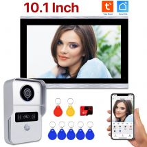 Campanello video Wifi touch screen da 1080P da 10 pollici 7", videocitofono domestico Smart TUYA Scheda 32G Kit Rceord Monitor ID Unlcok 4 fili