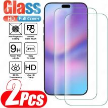 2 Stücke HD Gehärtetes Glas Displayschutzfolie Für iPhone 11 12 13 14 15 16 17 Pro Max 14 15 16 Plus 16e Luftglas Anti-Scratch-Folie