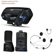 Fodsports M1-S Pro Motorrad-Kopfhörer, Helm, Bluetooth 5.0, Intercom-Headset mit Clip-Mikrofon für Zubehör, Ohrhörer