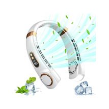 Hanging Neck Fan Digital Display 1800mAh Bladeless Neckband Fan Portable Mini Air Cooler Colorful breathing Light Electric Fans