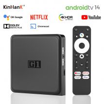 KINHANK G1 Android TV Box z Netflixem 4K Ultra HD Certyfikat Google Dolby Vision HDR10+ 4G 32G WiFi6 Urządzenie do strumieniowego przesyłania multimediów