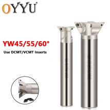 YW60 YW45 YW55 Degree Dovetail Groove Milling Cutter YW 60 45 55 CNC Mill Tool Carbide Inserts VCMT DCMT Straight Shank Endmill