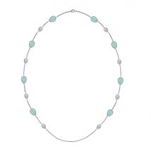 APIR 5A Zircon Shell Gemstone Teardrop Bohemian Style Sweater Chain Long Necklaces Gifts for Women Charm Graceful Necklace