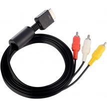 Cavo AV PS2 PS3 da 10 pezzi, cavo composito da AV a RCA per Sony Playstation 2 PS2 PS3 (6FT)