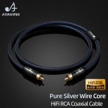 Hi-End-RCA-Koaxial-Digital-Audio kabel aus reinem Silber für TV-CD mit vergoldetem RCA-Stecker-Koaxial-Subwoofer-Kabel