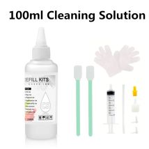 100ML Cleaning Liquid Kit For Epson HP Canon Brother Inkjet Printer Cleaning Solution For Dye Pigment Sublimation Ink Light pink