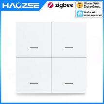 Smart ZigBee Switch 4-Gang-Szenario 12 Szenenschalter Druckknopf-Controller Unterstützung DeCONZ Zigbee2mqtt Home Assistant