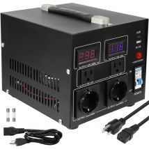 Transformador convertidor de voltaje SucceBuy, transformador reductor/abajo de alta resistencia de 2000VA/3000VA/5000VA con salida de EE. UU., UE, puerto USB de 5V