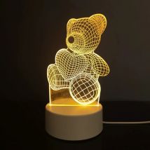 USB-betriebenes 3D-LED-Nachtlicht, Valentinstag, Weihnachten, Urlaub, Geschenke, Ramadan-Dekoration, 2025, Hochzeit, Schlafzimmer, Dekor, Lampe