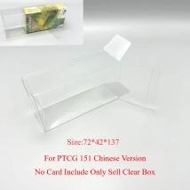 Staubdichte, durchsichtige Aufbewahrungsbox für 151-Reisen, chinesische Version, Kartenanzeige, Kunststoff-Schutzhülle für PTCG