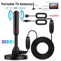 Antenna TV digitale HD per interni amplificata DAB ad alto guadagno 200 miglia con amplificatore Booster VHF/UHF risposta rapida Set aereo esterno