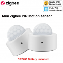 Haozee 2 in 1 Zigbee Mini rilevatore di movimento PIR + sensore di allarme antifurto di sicurezza a infrarossi passivi con luce Lux brillante