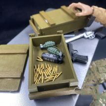 Auf Lager 1/6 restauriert wwii Munition kiste Vintage Mini Holz kugel Box Modell für 12 "Soldat Action figur Szene Dekoration