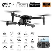 V166 Drone 8k Profesional HD Dual Camera fotografia aerea 360 evitamento ostacoli flusso ottico WIFI a due assi FPV Aircraft Dron
