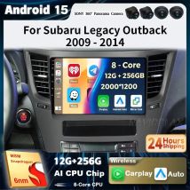 2 din Android 15 Car Radio For Subaru Outback 4 BR Legacy 5 2009 2010 - 2014 LHD Multimedia Player Carplay stereo 5G GPS DVD