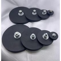 1/5/10 stücke D22 D43 D66 D88 Gummi Beschichtet Magnet Magnetische Basis Flache Gewinde Montage Halterung Halter Für boot LED Licht Auto Bar