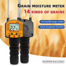 AR991 Digital LCD Grain Moisture Meter for 14 Kinds of Grains Wheat Corn Rice Peanut Soybean Grain Humidity Meter