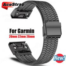 Breathable Stainless Steel Strap  for Garmin Fenix 8 7 6X 6S 6 Pro 5X Smart Bracelet for Garmin Watch Band 26mm 22mm 20mm