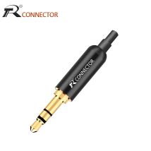 1pc Aluminium Jack 3,5 Kopfhörer Stecker mit Schwanz stecker klemmen 3,5mm 3 pole Stereo Stecker Vergoldet draht Stecker