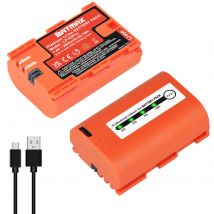 Batmax 2800mAh LP-E6N LP-E6 Akku mit Typ-C-Eingang für Canon EOS R7 R6 5D Mark II III 5DS 5DS R 60D 70D 80D 7D Mark II III