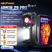 【Światowa premiera】Ulefone Armor 29 Pro Thermal Version 5G AI Rugged Phone 21200 mAh Mobile 120 W 64 MP Night Vision 6,67" 120 Hz AMOLED Dual Screen 1,04" Sub-Display 512 GB ROM