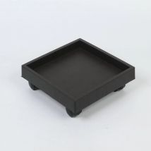 Maceta Caddy con ruedas, carrito para mover macetas, bandeja para platillos, soporte para plantas en maceta para interior y exterior, jardín, hogar y balcón