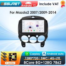 360 Kamera 2Din Android13 Auto Radio Für Mazda 2 2007 2008-2014 Auto Multimedia GPS 4G Carplay intelligente Bildschirm autoradio 7862