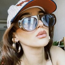 2 stücke Neue Mode Große Rahmen Sonnenbrille Männlich UV Beständig Weibliche Minimalistischen Stil Sonnenbrille Beliebte Punk Shades Brillen