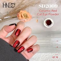 HNDO New Christmas Ceramic Red Cat Eye Magnetic Powder 3D Effect for Gel Polish Nail Art Glitter Design Pigment Dust Decoration