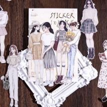 Mr. Paper 2Style 30 Teile/beutel Frosty White Overture Serie Laser Sticker Pack DIY Handbuch Kreatives Material Dekorative Aufkleber