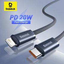 Baseus USB-C-Kabel für iPhone 14 13 12 11 Pro Max Xs Plus 20 W Schnellladekabel Typ C Datumsdraht für iPad MacBook